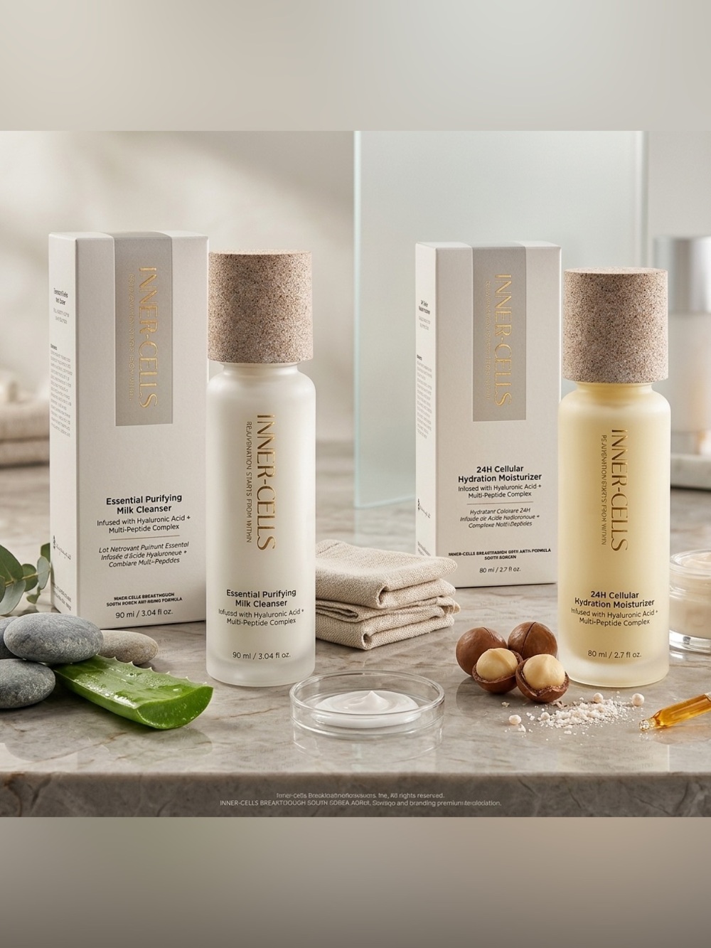 🔥Inner-Cells 24H Moisturizer & Milk Cleanser Bundle ~ Retail $350🔥